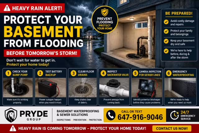 #BasementWaterproofing #WaterproofingToronto #FloodProtection #BasementFlooding #SumpPump