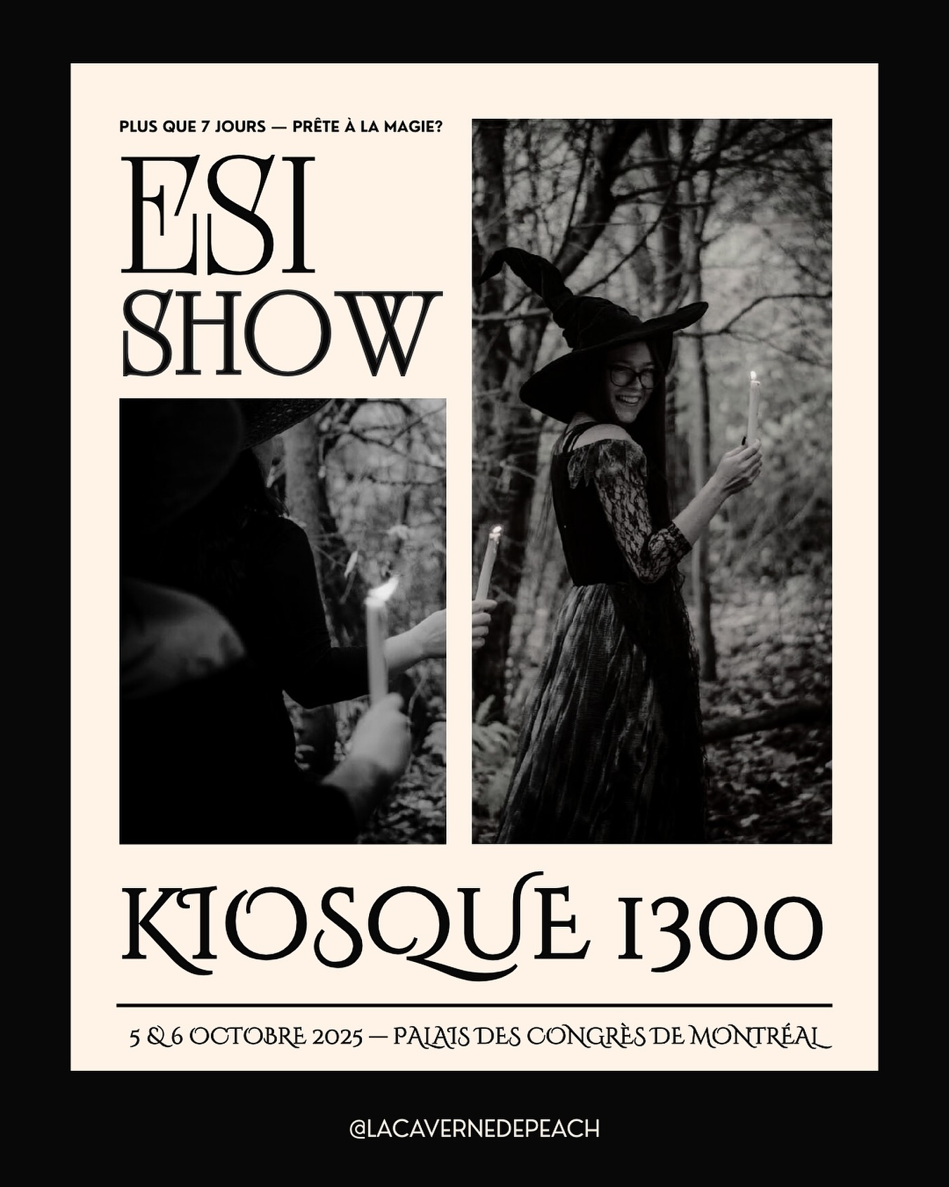 Le compte à rebours est lancé… dans 7 jours, l’univers Peach prendra vie au ESI Show Montréal ♡
Ce que vous voyez ici, ce n’est pas qu’un visuel : c’est aussi le décor qui vous accueillera en vrai à mon kiosque 1300. 
Un espace pensé pour vous plonger dans la magie, partager, échanger et vivre l’expérience Peach.
Et bien sûr, je ne serai pas seule ! 
Mes ambassadrices et mon équipe seront aussi présentes pour jaser, échanger et vous faire vivre ce moment avec nous.
📍 5 & 6 octobre 2025 – Palais des Congrès de Montréal
Petites surprises & offres spéciales vous attendent sur place… 
J’ai tellement hâte de vous y retrouver ! ♡
#ESIshow #lacavernedepeach #thepeachsociety #booth
