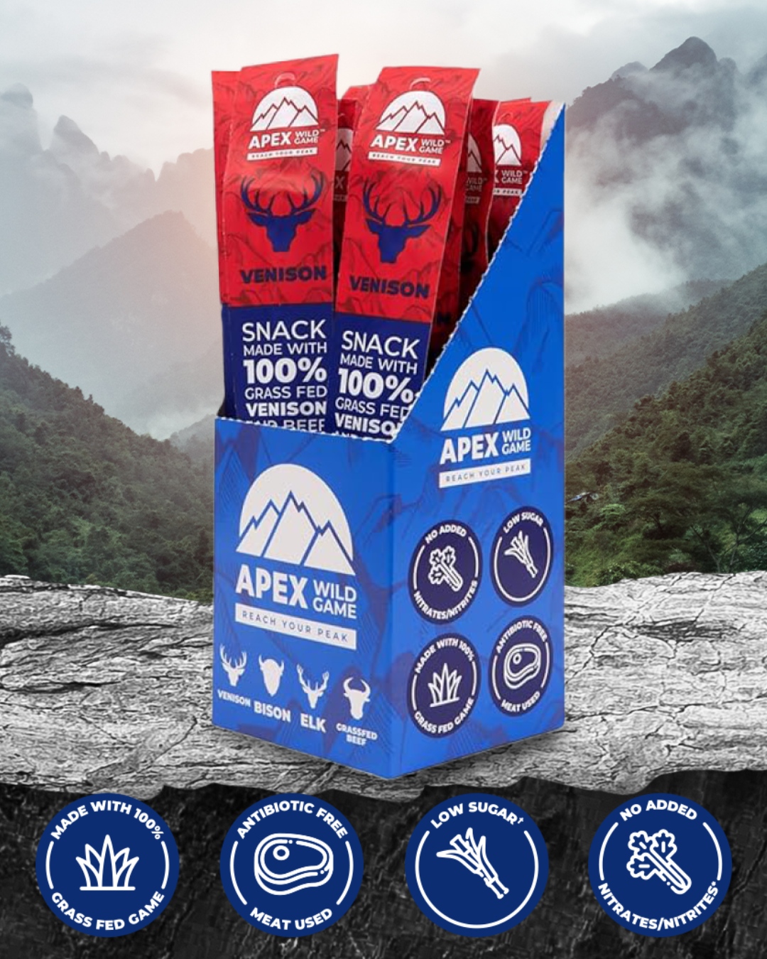 Snack like you mean it.💪
Apex Wild Game Sticks are made with 100% grass-fed beef. No antibiotics, no added sugar, no added nitrates. Just clean protein with bold flavor.
Click the link in our bio and shop the selection!
#FarmersMarketFoods #APEX #WildGame #ProtienPacked #Snacking #Foodies #Charcuterie