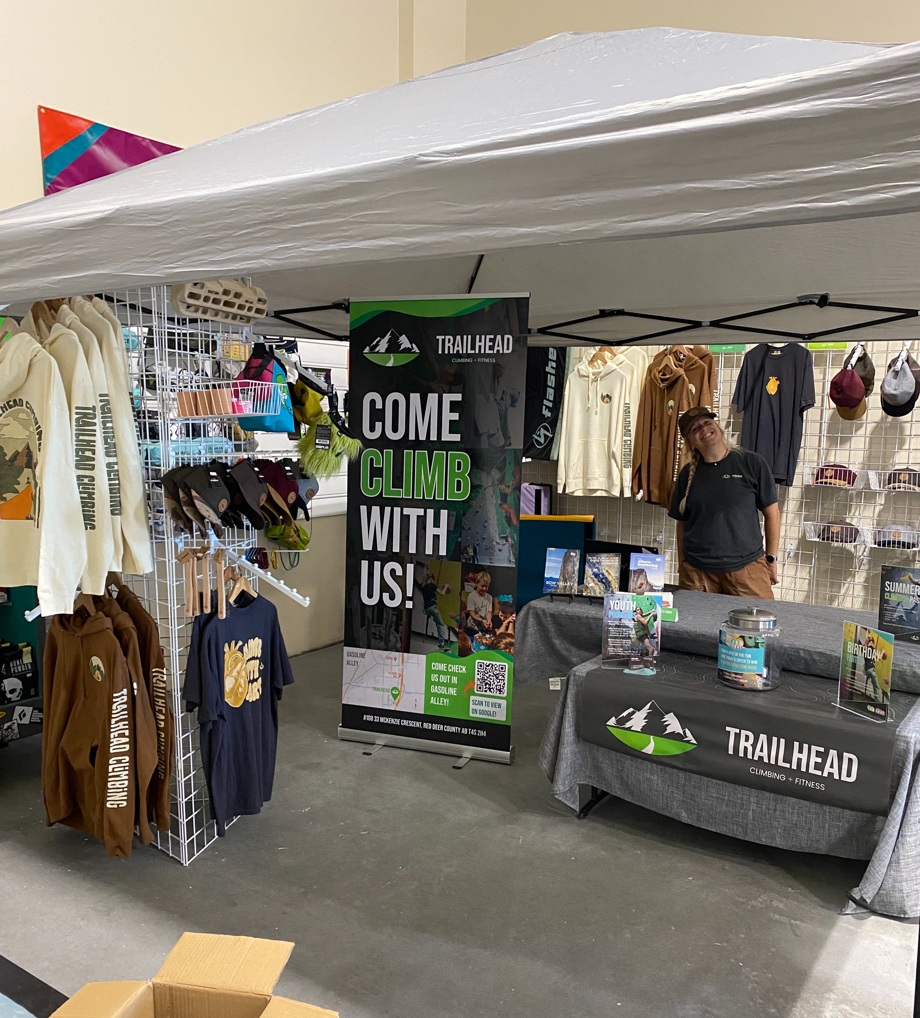 Sneak peek at the booth that we’ll be at tomorrow at the Red Deer Market! Come by and say hi tomorro…