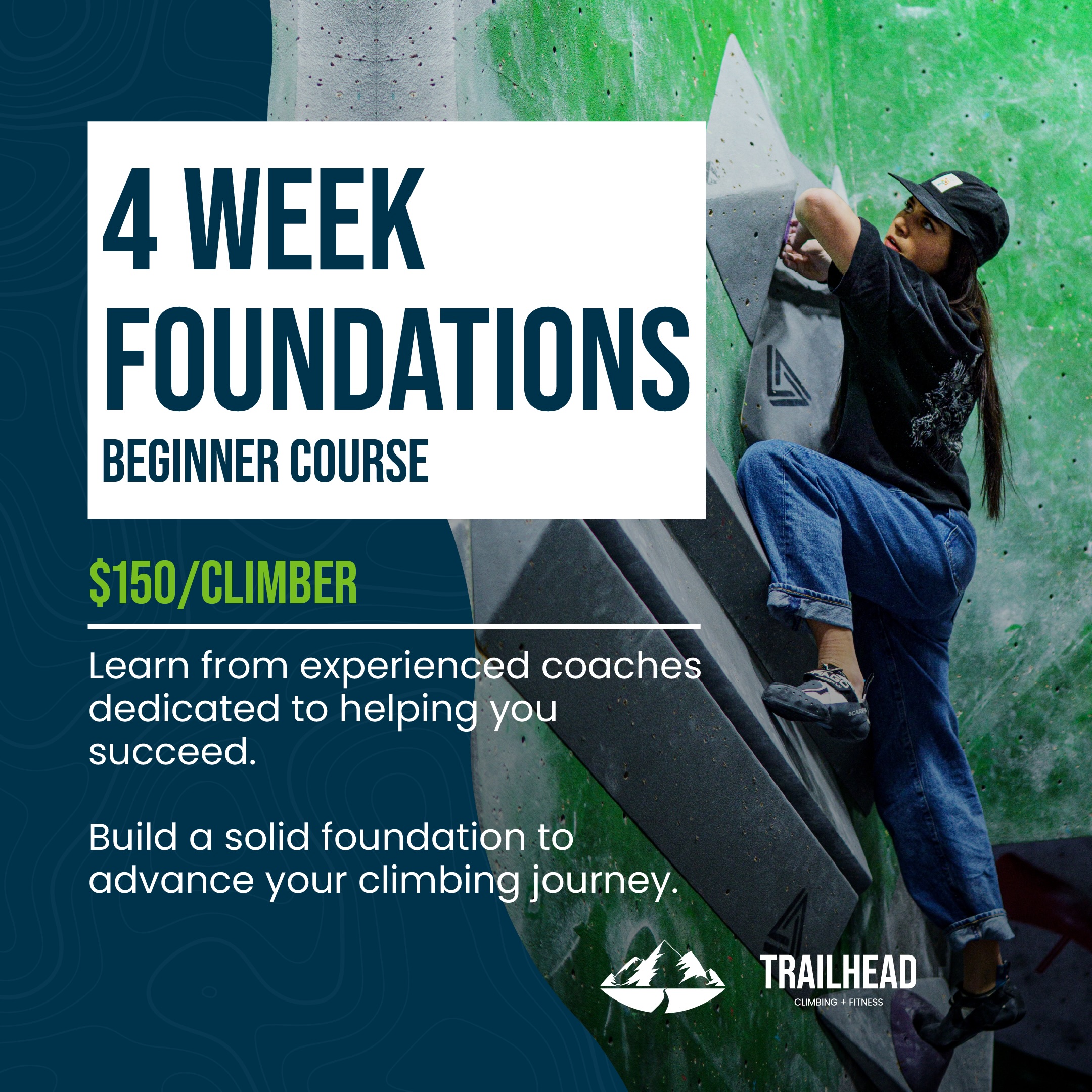 Foundations starts next week! Tuesdays starting on the 8th join coach Kaiden and start your climbing…