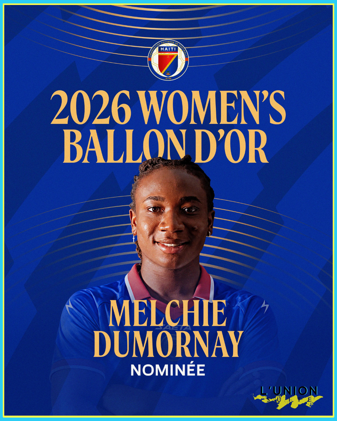 Ballon d’Or Names Melchie Dumornay Among 30 Nominees for 2026 Women’s Award
France Football has officially named Melchie Dumornay to the 30-player shortlist for the 2026 Women’s Ballon d’Or. The Haiti international and OL Lyonnes midfielder appears on the list released September 8, her second consecutive nomination for the sport’s highest individual honor. The winner will be announced October 26 in London.
Dumornay, 23, built her case on a complete season in France and Europe. She helped Lyon win a domestic treble Première Ligue, Coupe de France, and Coupe de la Ligue and reach the UEFA Women’s Champions League final. She was named Première Ligue Player of the Season and selected to UEFA’s Champions League Team of the Season, with a hat-trick in the French league final among her defining performances.
She is the first Haitian player ever nominated for the Ballon d’Or, a barrier she broke in 2025. This year she returns with a stronger résumé and is being ranked by several outlets among the leading contenders, alongside names such as Alexia Putellas, Ewa Pajor, Pernille Harder, and Khadija Shaw.
The official Ballon d’Or graphic places her in the same frame as the game’s established stars. For Haiti, that is the story: a player from Mirebalais standing on the shortlist on merit. October 26 will decide the trophy. The nomination is already history confirmed.
#lunionsuite #haitianamerican #haitian