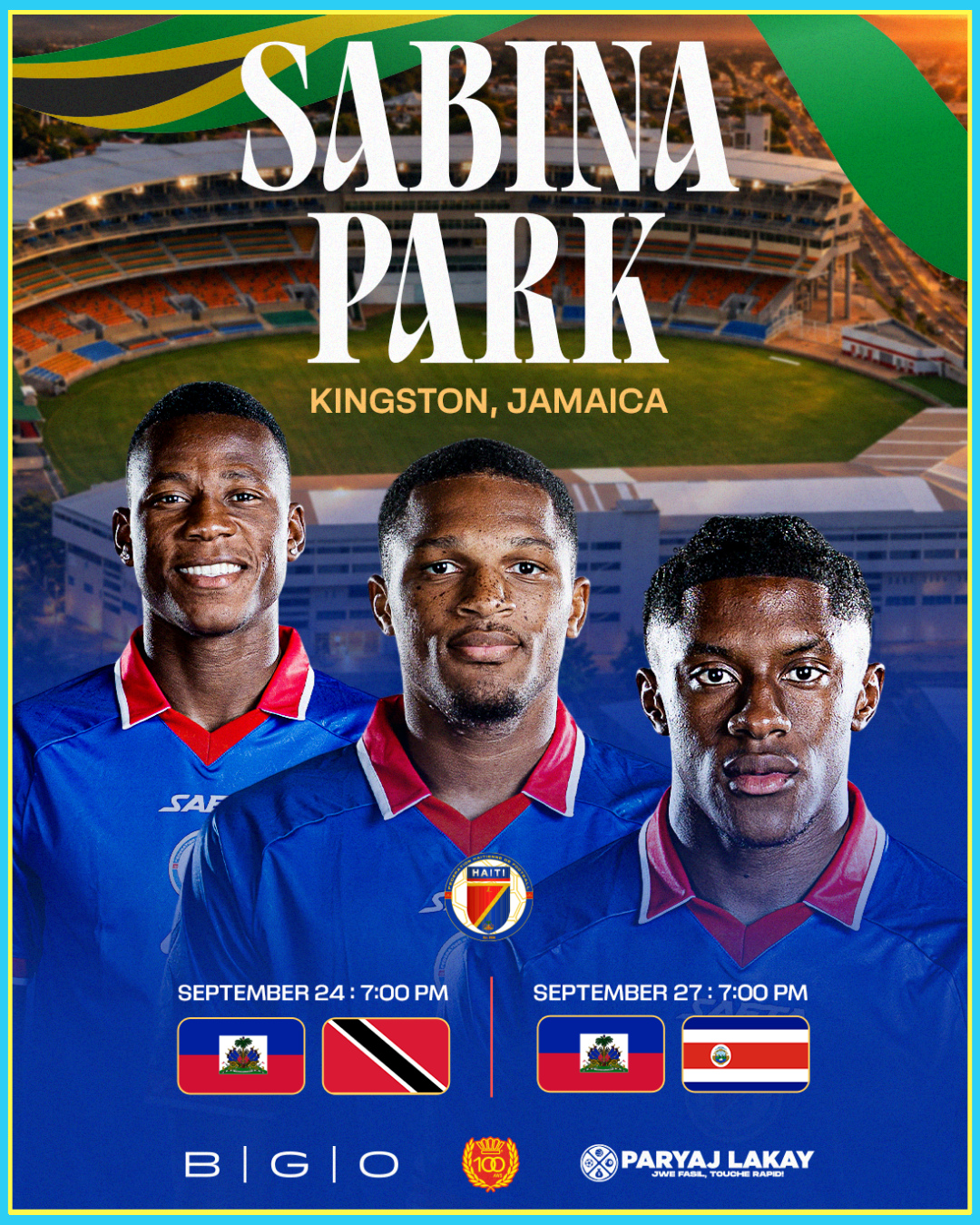 See You In Jamaica!!
Haiti’s national team will play its first competitive matches since the 2026 World Cup this month, opening Concacaf Nations League play with two games at Sabina Park.
Match Calendar:
🇯🇲 Sept. 24 — Haiti vs. Trinidad and Tobago
Sabina Park Stadium, Kingston, Jamaica
🇯🇲 Sept. 27 — Haiti vs. Costa Rica
Sabina Park Stadium, Kingston, Jamaica
🇩🇴 Oct. 1 — Dominican Republic vs. Haiti
Estadio Olímpico Félix Sánchez, Santo Domingo
🇨🇷 Oct. 4 — Costa Rica vs. Haiti
Estadio Ricardo Saprissa Aymá, San José, Costa Rica
The Grenadiers face Trinidad and Tobago on Thursday, Sept. 24, at 9 p.m., then Costa Rica on Sunday, Sept. 27, at 9 p.m. Both matches will be played in Kingston because Haiti remains unable to host internationals at home.
The window continues on the road. Haiti visits the Dominican Republic on Oct. 1 at 8 p.m. at Estadio Olímpico Félix Sánchez in Santo Domingo, then closes the stretch Oct. 4 at 6 p.m. against Costa Rica at Estadio Ricardo Saprissa in San José.
The four fixtures are part of the 2026–27 Concacaf Nations League League A group stage. Haiti is drawn with Costa Rica, Trinidad and Tobago, Curaçao, Nicaragua, and the Dominican Republic. The top two teams in the group advance toward the quarterfinals, with a path that also feeds into qualification for the 2027 Gold Cup.
The timing matters. @FHFHaiti returned to the World Cup this summer for the first time since 1974 and exited the group stage after losses to Scotland, Brazil, and Morocco. The last match, a 4-2 defeat to Morocco in Atlanta, produced Haiti’s only two goals of the tournament. These Nations League dates are the first official matches since that campaign ended.
For the diaspora, Kingston is the reachable stop. South Florida, Jamaica, and the wider Caribbean can get to Sabina Park in a way they cannot get to a home game in Port-au-Prince.
Haiti will need points early. Costa Rica is the group’s most established side. Trinidad and Tobago is a familiar Caribbean rival. Two results in Kingston would give the Grenadiers a platform before the October trips to Santo Domingo and San José.
#lunionsuite #haitianamerican #haitian